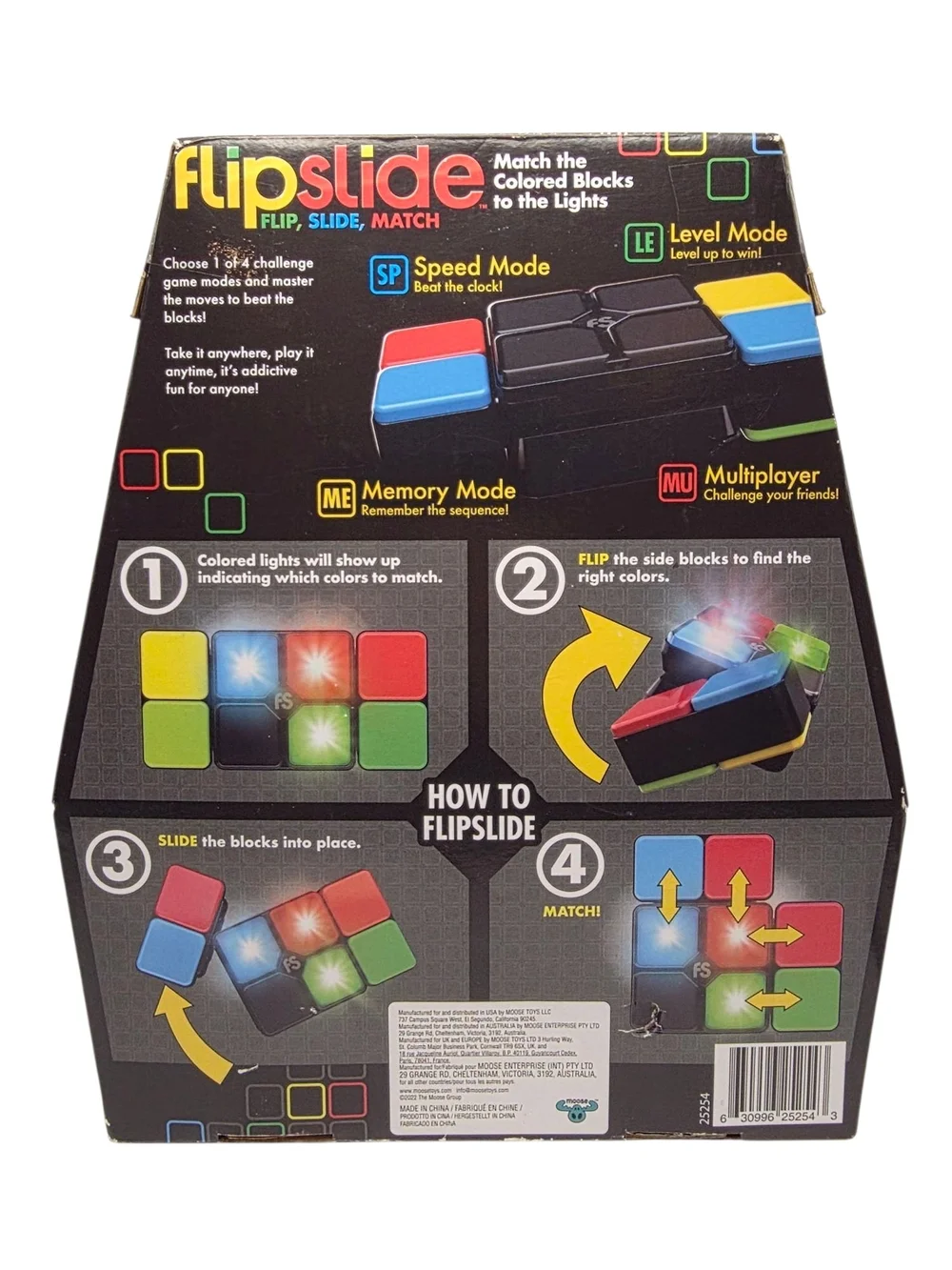 Flipslide Game, Electronic Handheld Game | Flip, Slide, and Match the Colors New